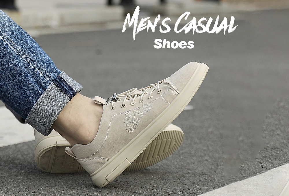 Men's Fashion Matte Elastic Buckle Embroidered Shoes Men's Fashion Matte Elastic Buckle Embroidered Shoes